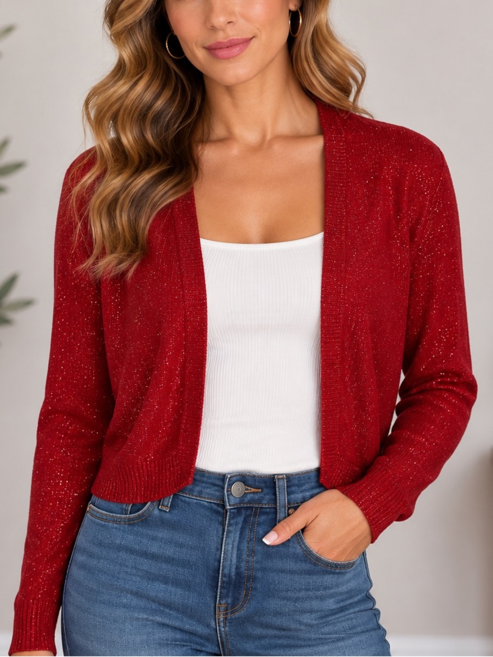 Cache Metallic Cardigan‎ Sweater nwt